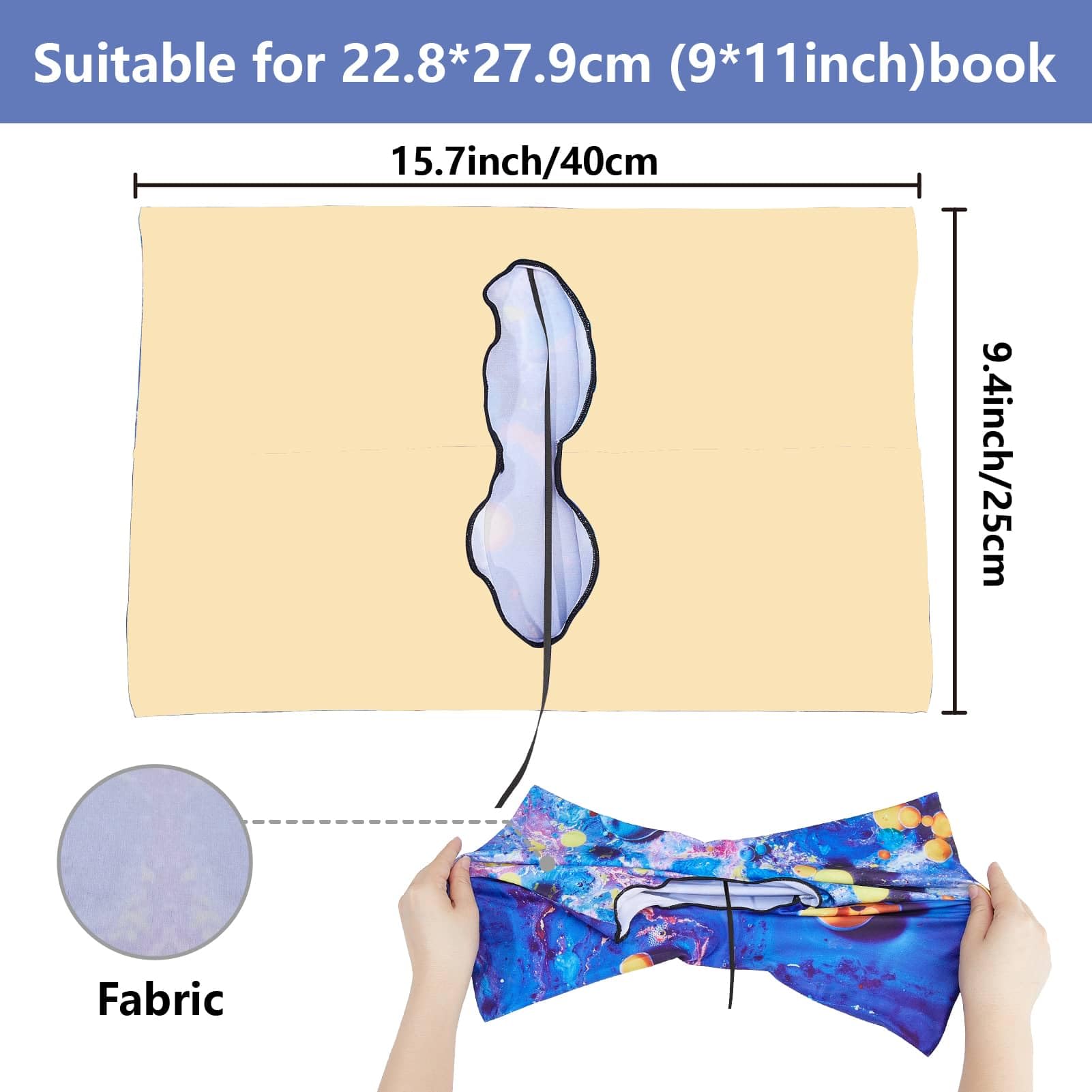 CRASPIRE Bee Stretchable Book Cover Spring Flower Leaves Elastic Fabric Cloth Book Sleeve Washable Reusable Large Books Wraps Covers Suitable for Most Hardcover Books Notebook - Image 2