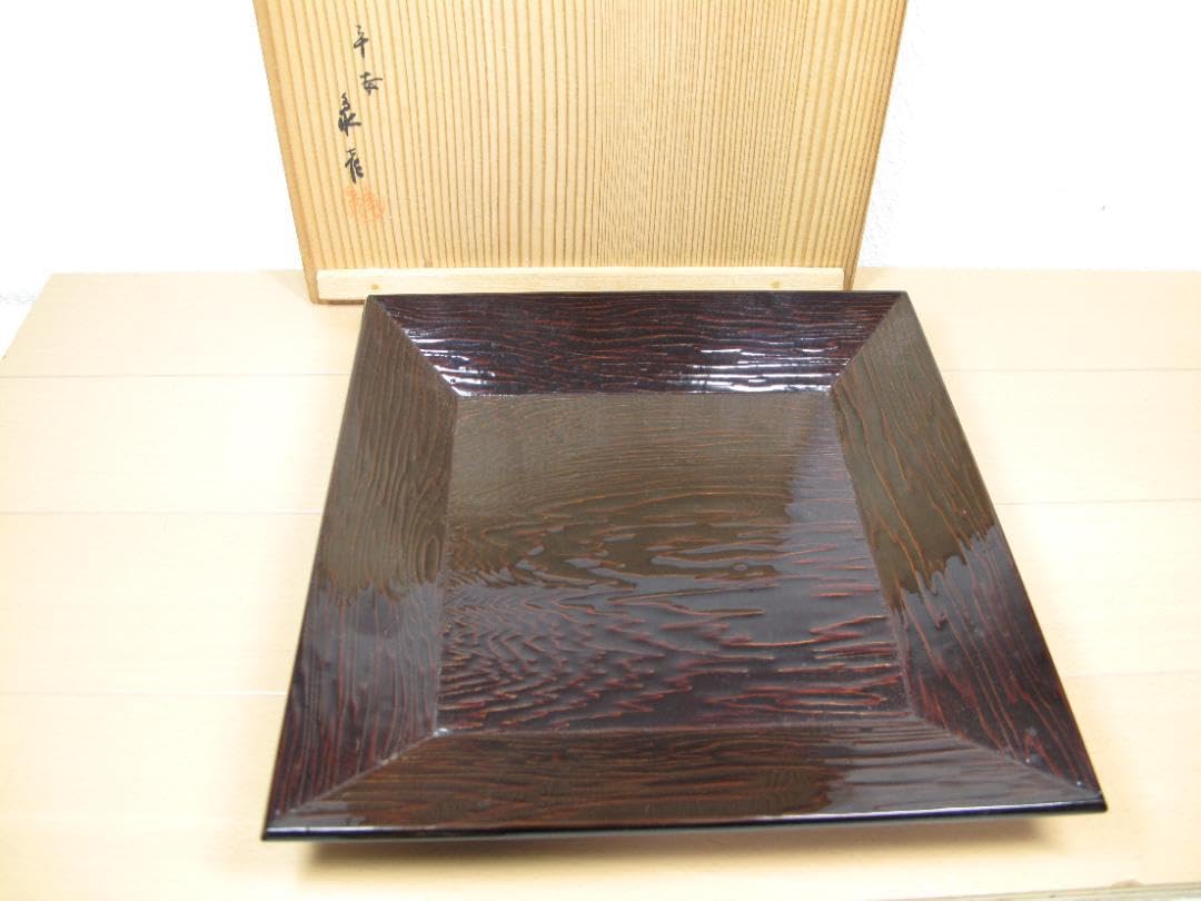 Amazon.co.jp: 四方盆 平安象彦 薩摩杉 菓子盆 共箱 菓子器 : ホビー