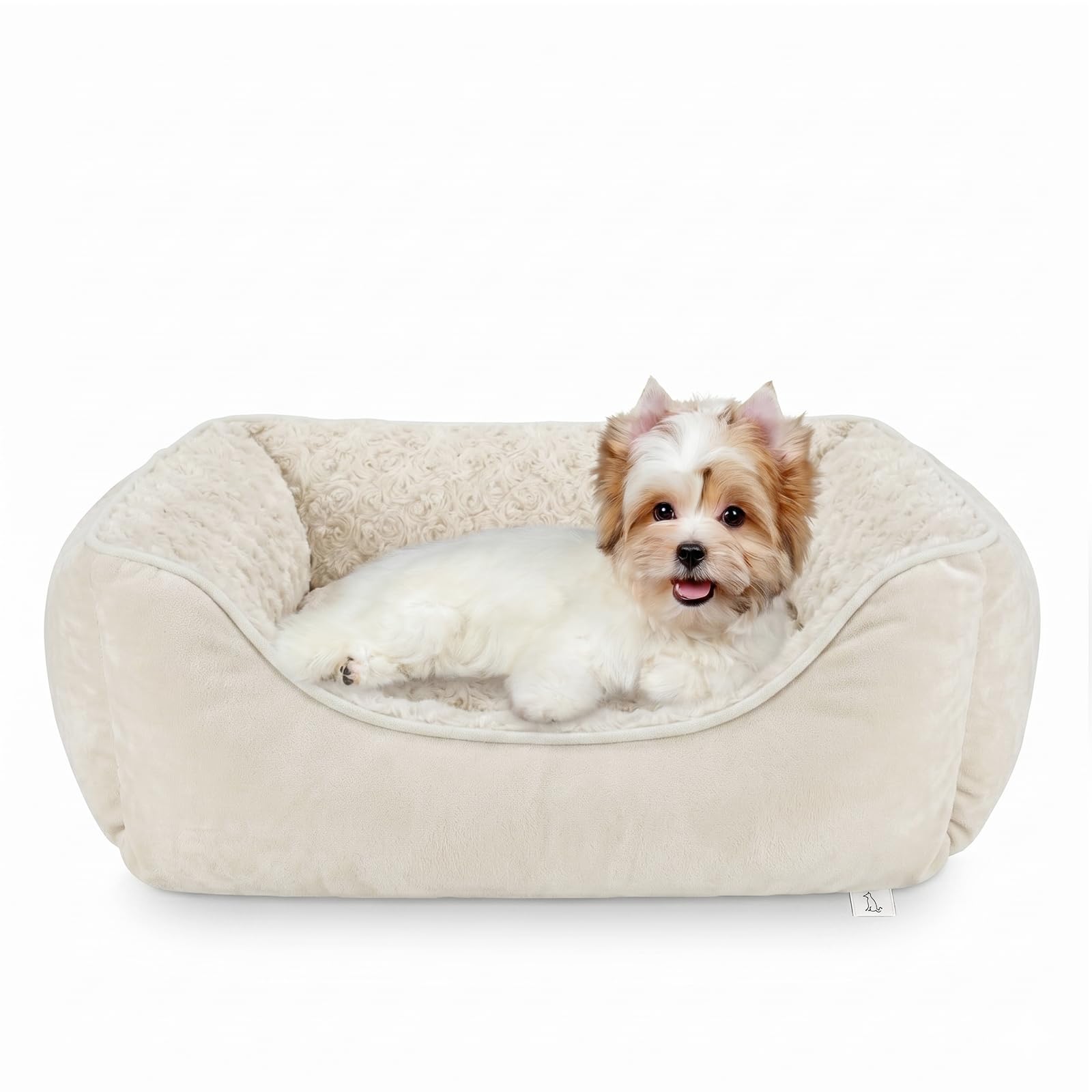 Photo 1 of JOEJOY Rectangle Dog Bed for Large Medium Small Dogs - Washable Orthopedic Sofa Bed, Soft Breathable Puppy & Pet Cuddler, Durable Calming Dog Bed with Anti-Slip Bottom, Multiple Sizesj, Cream