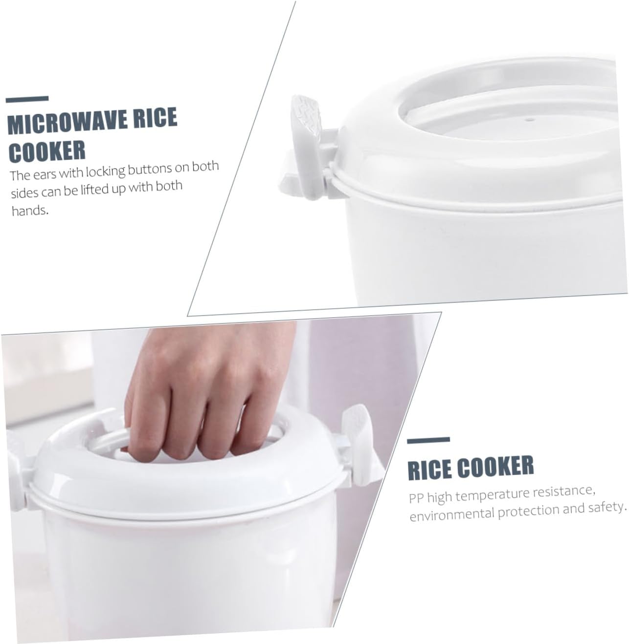 Microwave Rice Cooker Multifunctional Food Container for Convenient Rice Cooking Steaming Vegetables and Meal Prep Compact Design for Home Small