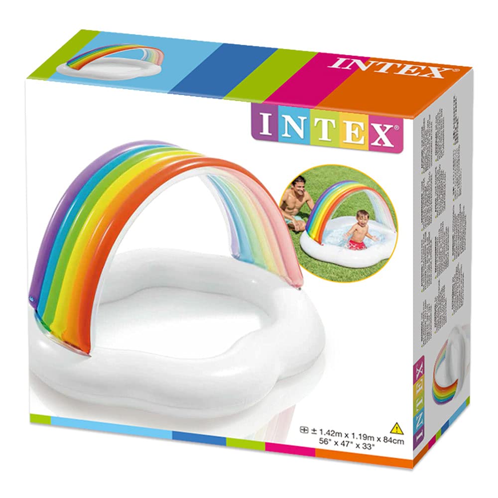 Piscina Nube con Toldo Arcoíris para Bebé 142x119x84cm 57141 INTEX - TIENDAS SORIANO