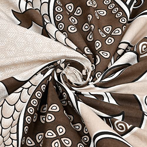 Image of Jaipur Fabric 100% Cotton 180 TC Double Bed Sheet with 2 Pillow Covers, Jaipuri Printed Bedsheet for Bedroom Decor (100 X 108 Inch, Chocolaty Brown)
