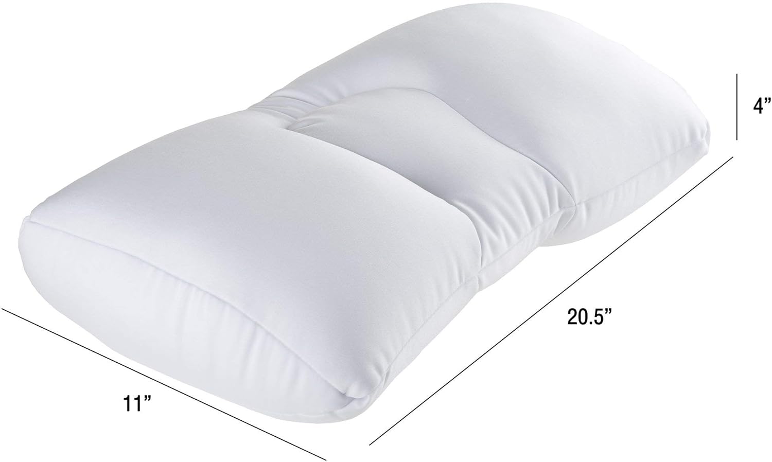 Remedy Microbead Pillow - Moldable and Temperature Regulating Cushion Ergonomic Pillow - Supports Head, Neck and Shoulders for Restful Sleep and Travel - (White) - Image 2