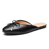 Trary Mules for Women 2025, Womens Mules Slip on Comfortable Bow Pointed Toe Womens Loafers, Backless Flats Mules Shoes for Women with Knot