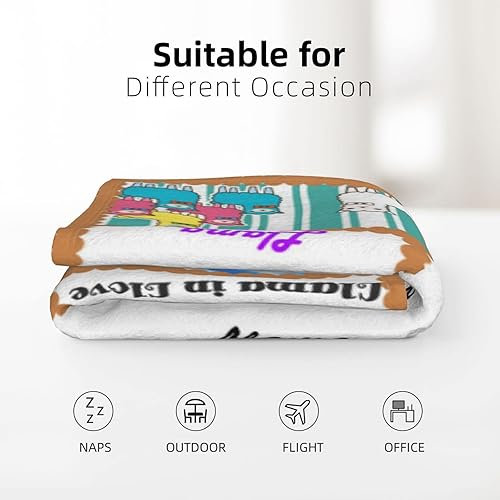 Miniatura 3 de ADDARTS Manta de forro polar de cactus llama bonita y sin drama adorable alpaca ultra suave cálida acogedora manta de relajación para sofá oficina