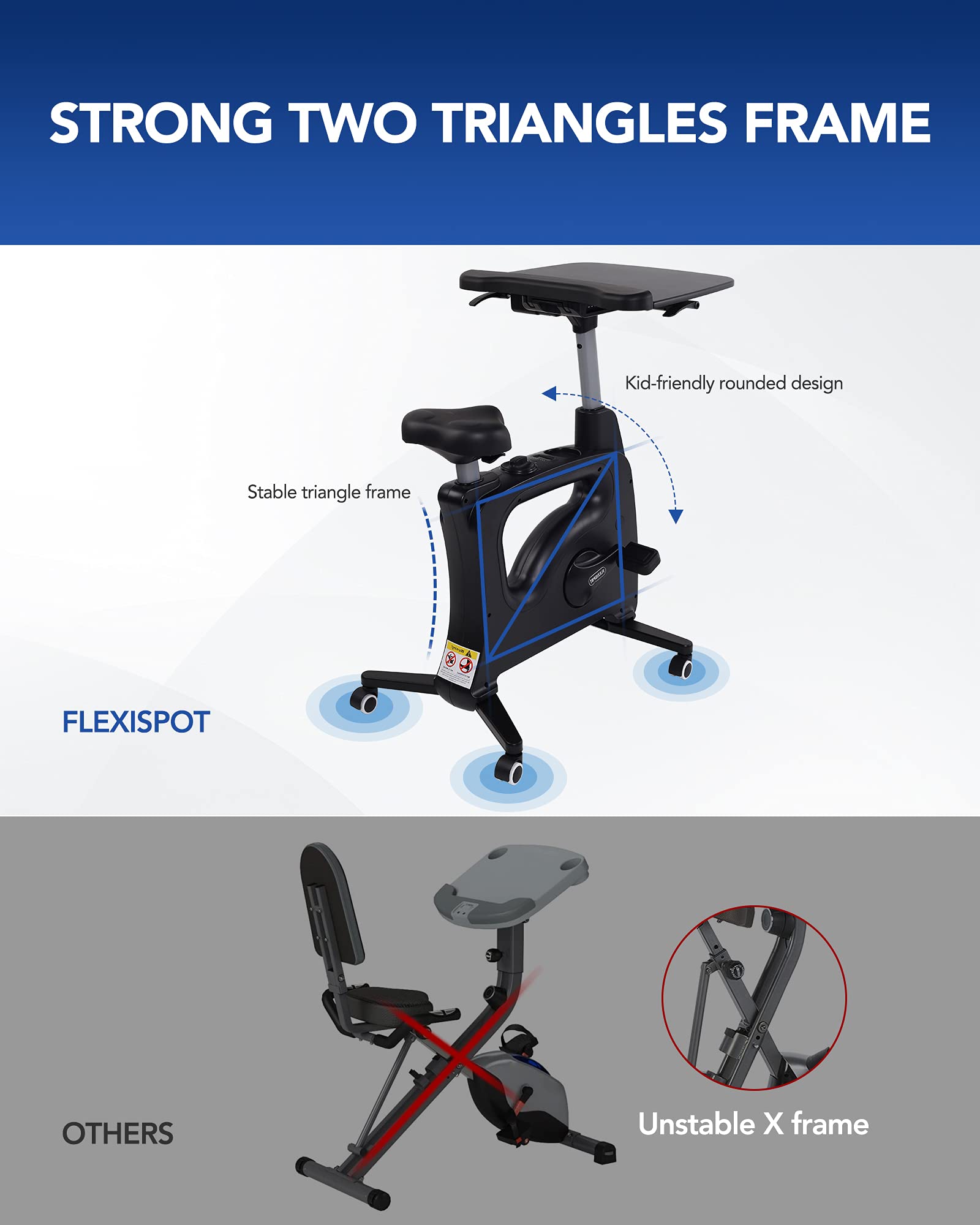 Famous Desk Bike Chair FlexiSpot Home Workstation Stand up Folding