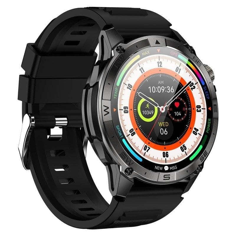 Nilait Watch Cometta One Smartwatch Outdoor GPS para Senderismo, Trail Running y Trekking, Pantalla AMOLED 1.43", GPS Dual Band L1+L5, Brújula, Altímetro, Barómetro, IP68, 3ATM, Negro