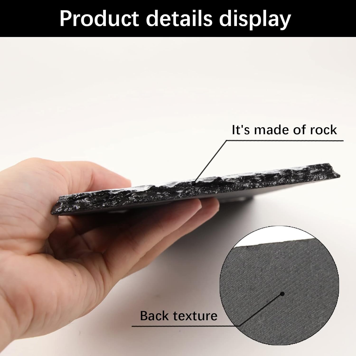 ORJ 14 Pack Sublimation Slate Blanks Custom Stone Slate Picture Frame Heat Transfer Rock Photo Plaque 6x8 Inch with Display Stand Decoration for Desktop Souvenir DIY Personalized Gift