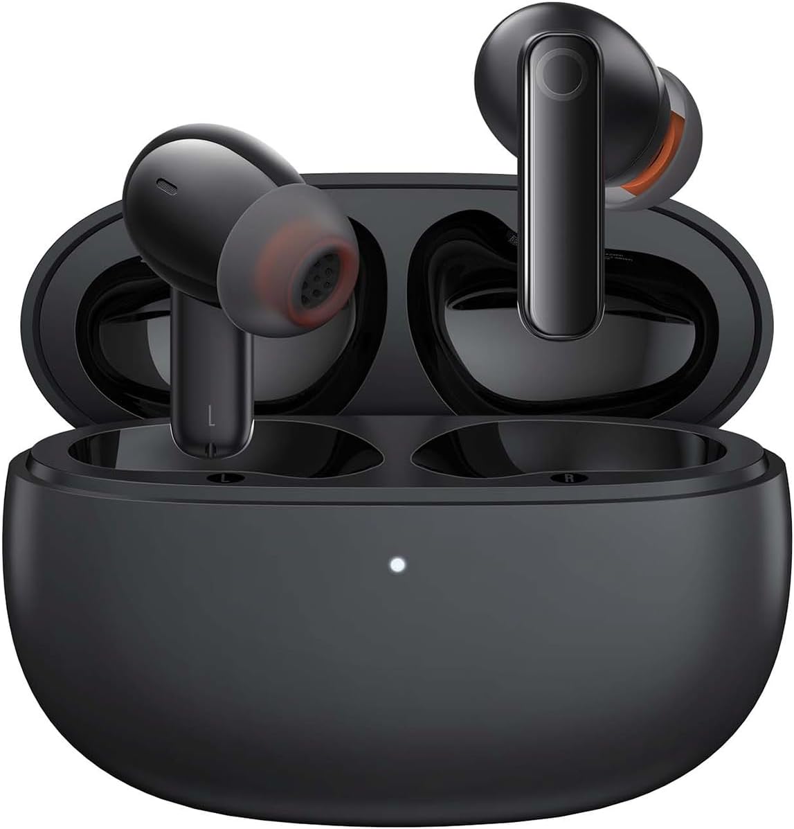 Baseus Bowie MZ10 TWS Earphones in their open charging case.