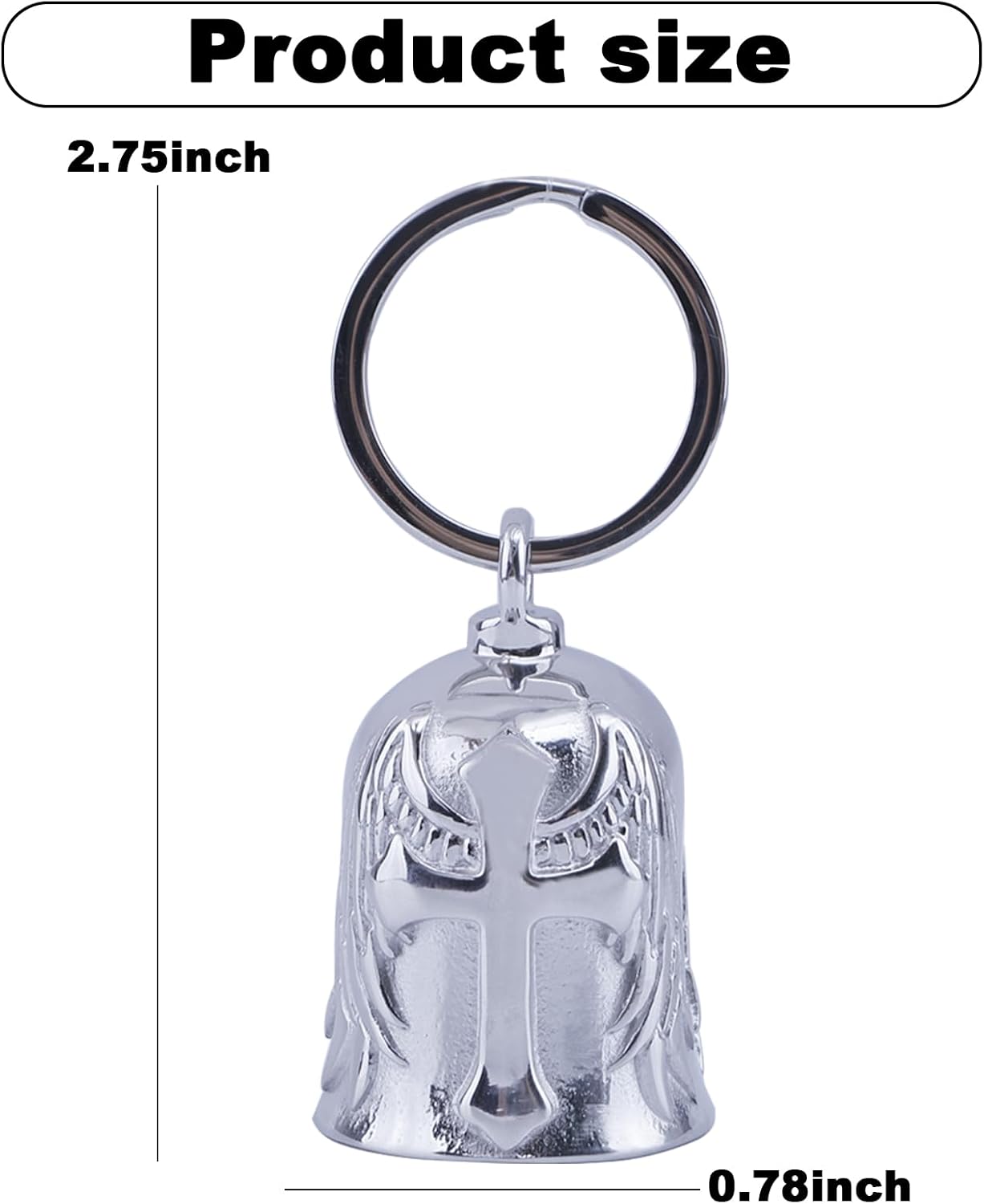 Motorcycle for Bells - Motorcycle Angel Bell for Men Women,Bell Biker Accessory,Guard Riding Safety (Cross Black) - Image 2
