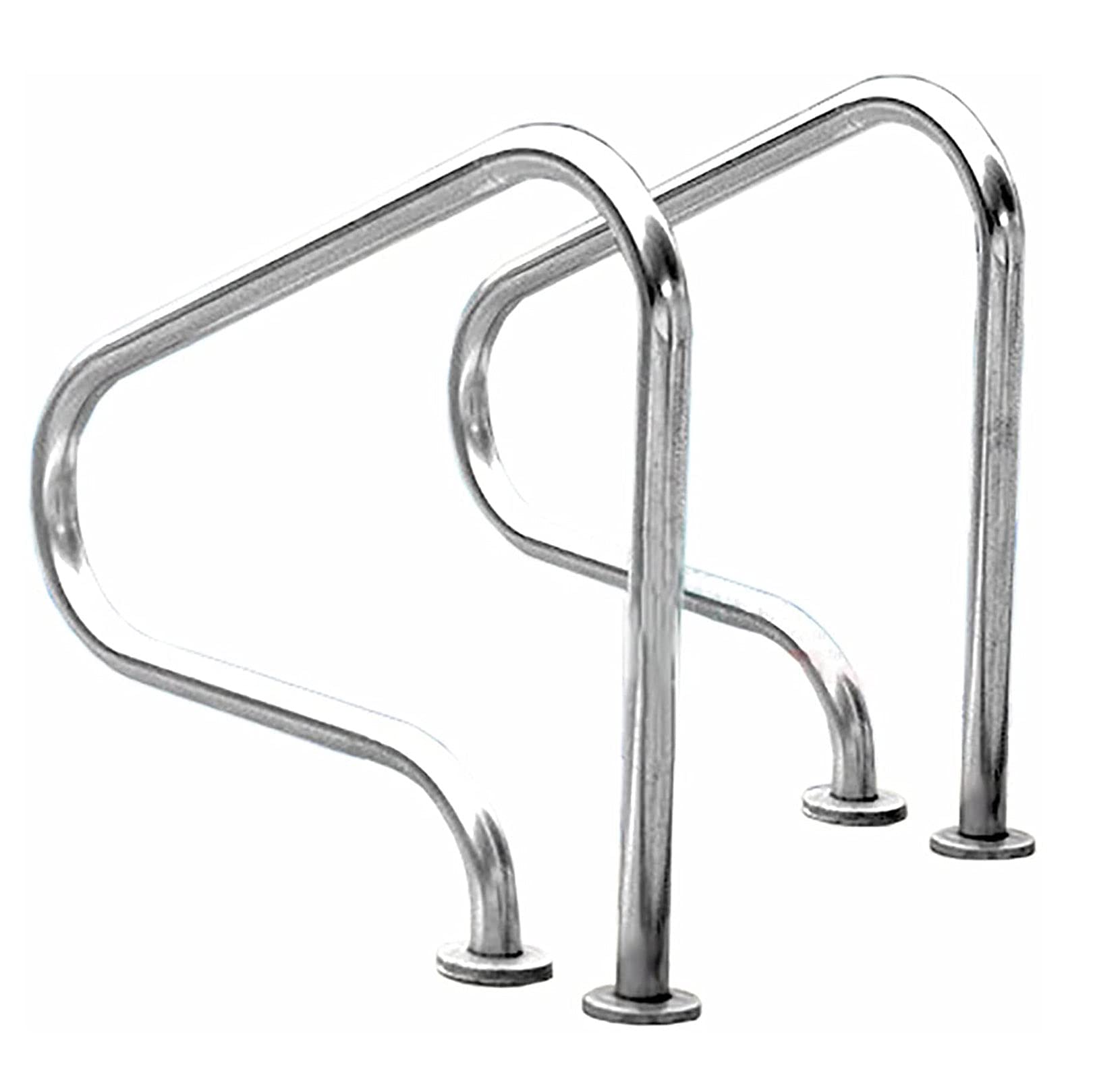 KLZUOPT Juego de 2 barandillas de Seguridad para Piscinas Barandilla de Piscina humanizada Barandilla de Seguridad de Acero Inoxidable 304 para natación enterrada | 31.5" x 18.5"