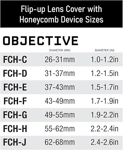 Miniatura 6 de Monstrum Tapa de lente de alcance abatible con dispositivo anti reflexión de panal