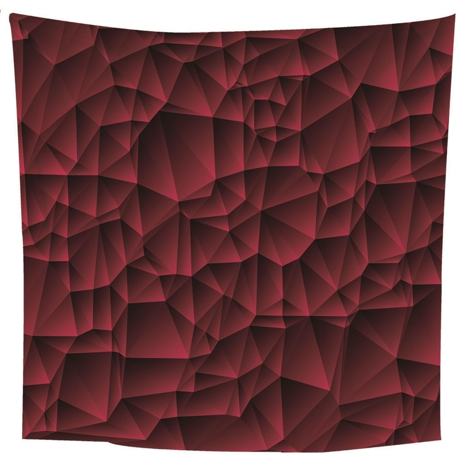 Wycian Tapiz de pared de macramé rojo, diseño geométrico 3D, microfibra, 240 x 220 cm (ancho x alto)