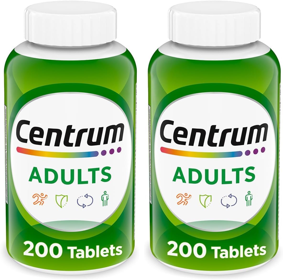Centrum Adult Multivitamin/Multimineral Supplement with Antioxidants, Zinc, Vitamin D3 and B Vitamins, Gluten Free, Non-GMO Ingredients - 200 Count (Pack of 2)