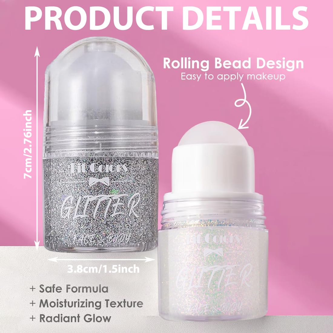 2 Pezzi Body Gel liquido con glitter da 25ml, a lunga durata, gel con paillettes per trucchi da festival, feste in maschera, compleanni