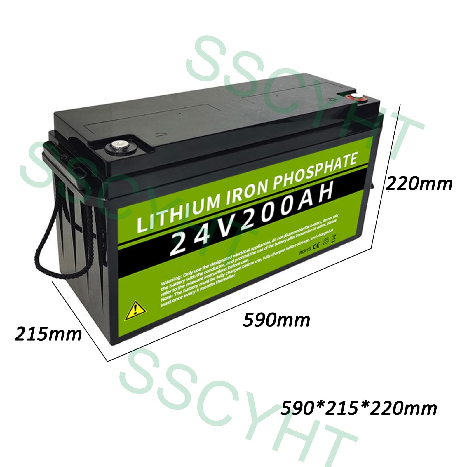 Batería LiFePO4 24V 200Ah 50Ah batería Litio 5,12kWh/1,2kWh batería ciclos Profundos BMS 4000+ incorporada para Sistemas solares vehículos recreativos Aplicaciones Fuera de Red,24v200ah