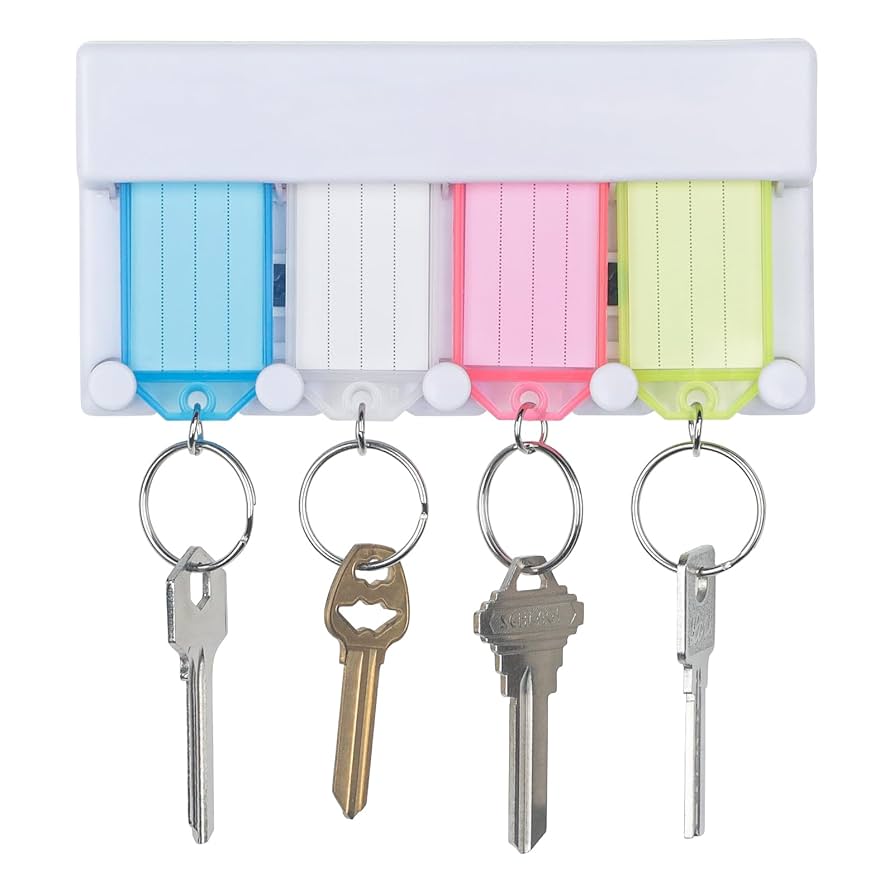 Amazon.com : Uniclife Key Tag Rack Slot Style Key Storage