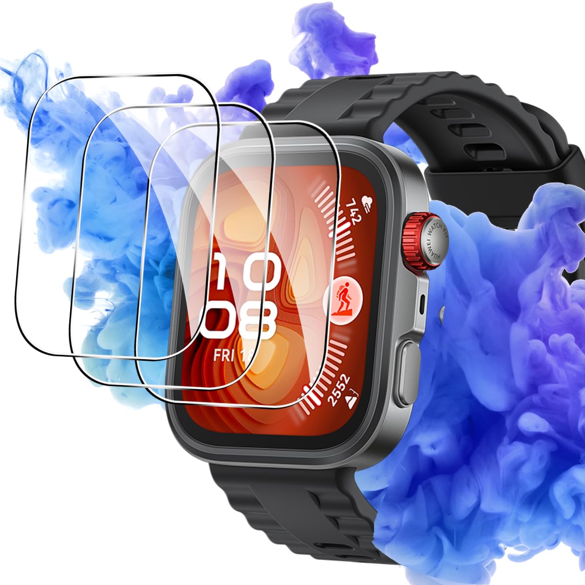 Amazon | 対応 HUAWEI WATCH FIT 4 Pro ガラスフィルム 3枚 保護 