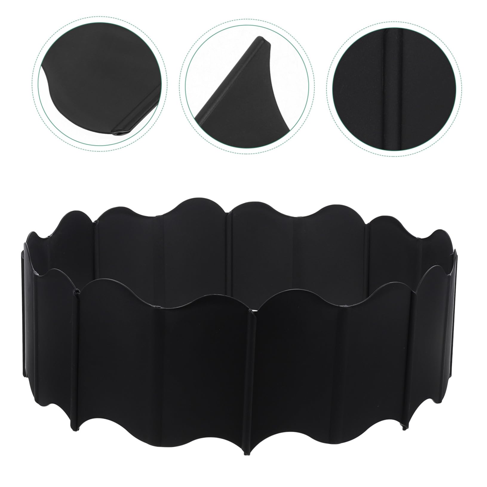 Pannelli di recinzione da giardino in plastica ad incastro, bordatura per prato e aiuole, decorazione per paesaggi esterni, facile installazione, soluzione resistente alle intemperie