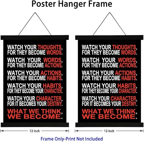 Miniatura 2 de Pyradecor Marco magnético negro para colgar pósteres, fotos, pósteres, obras de arte (12 pulgadas, 2 paquetes)