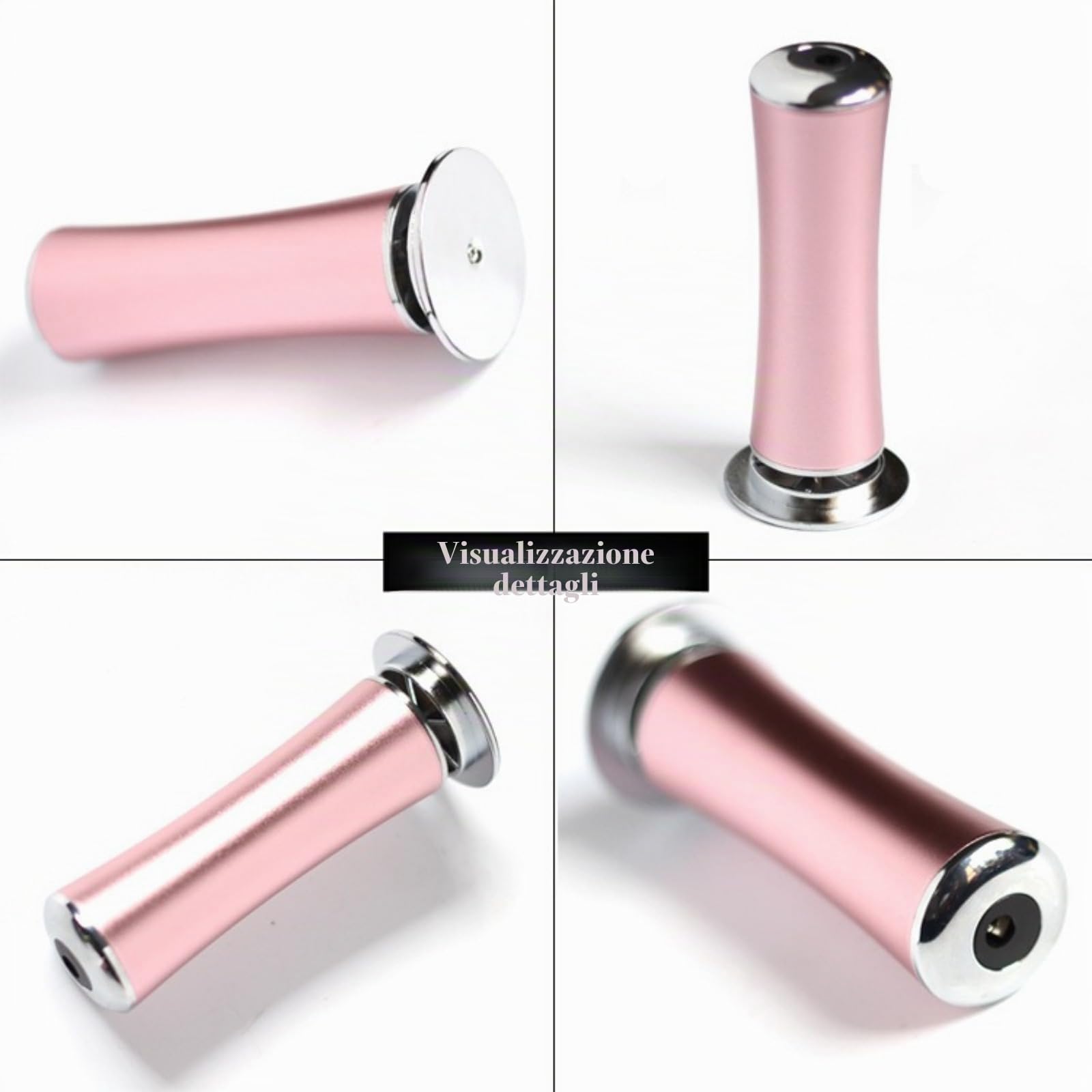 KLYNE Beauty Lima Elettrica Piedi Professionale, 60 dischetti, rotazione 360°, attrezzo per cura piedi (Rosa,1 unità)