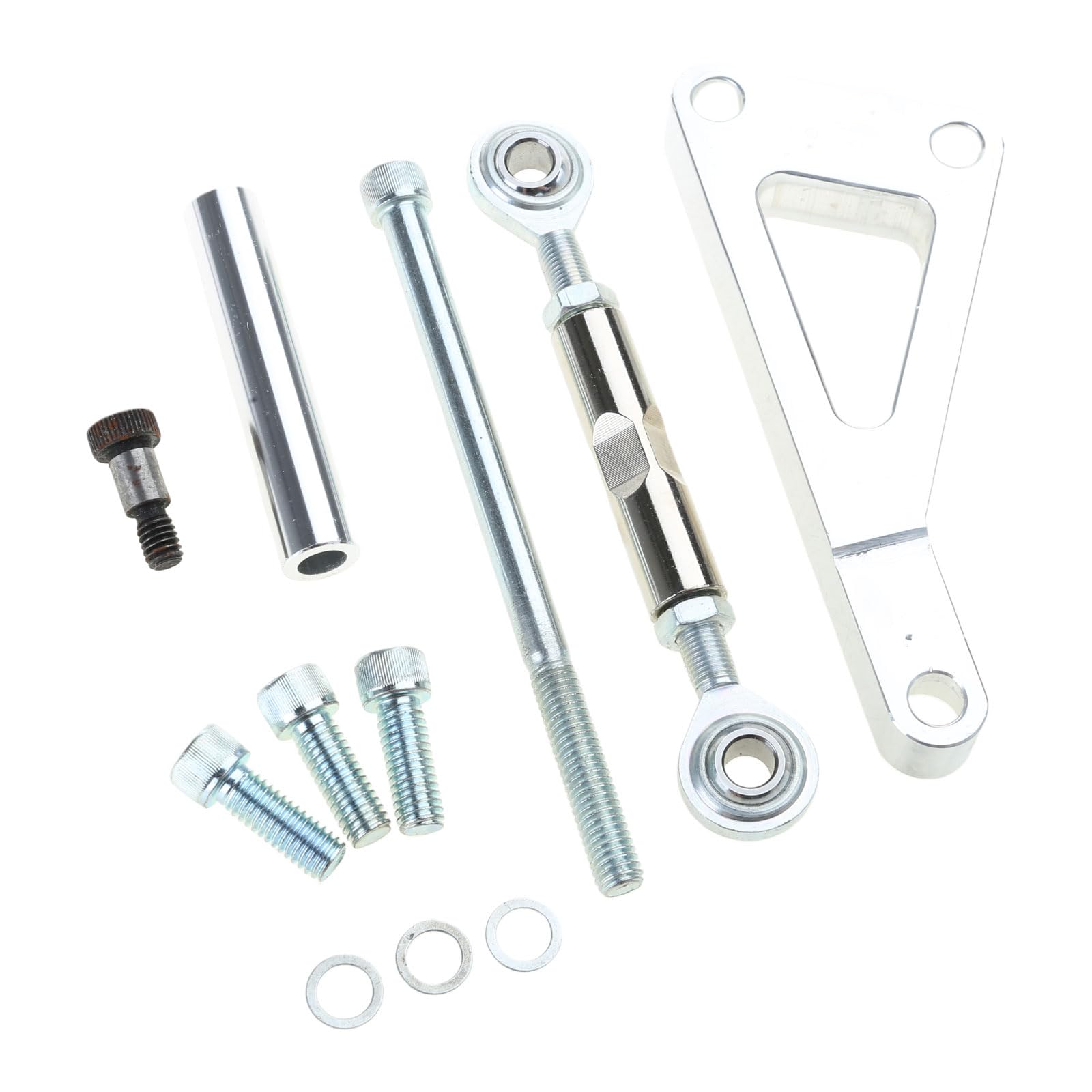 Zhouyqx As Shown Alternator Bracket Long Water Lwp Metal Alternator Bracket Polished For - Sbc350 Engine