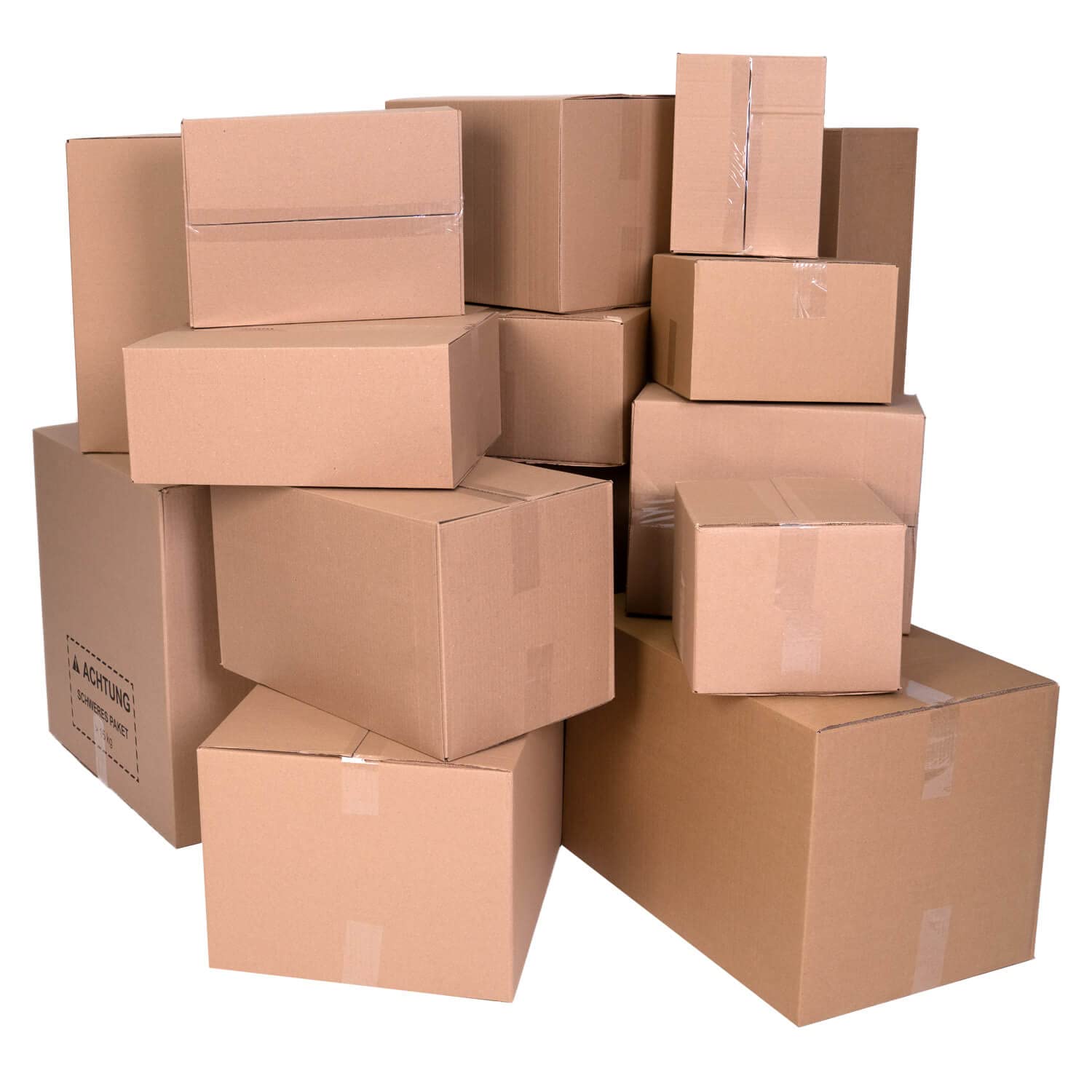 smiley pack 60 Stück Faltkartons 600 x 400 x 200 mm zweiwellig braun Versandkarton Verpackungskartons 60 x 40 x 20 cm aus Wellpappe 2 wellig Karton Pappkarton Versandbox Paket