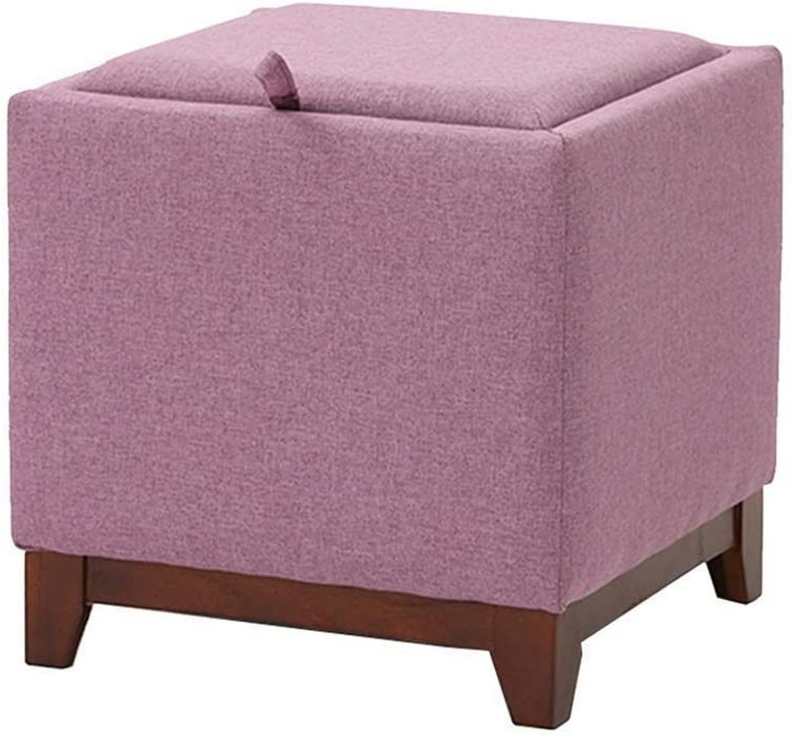 Repose-pieds rembourré ottoman de rangement carré et tabouret en lin
