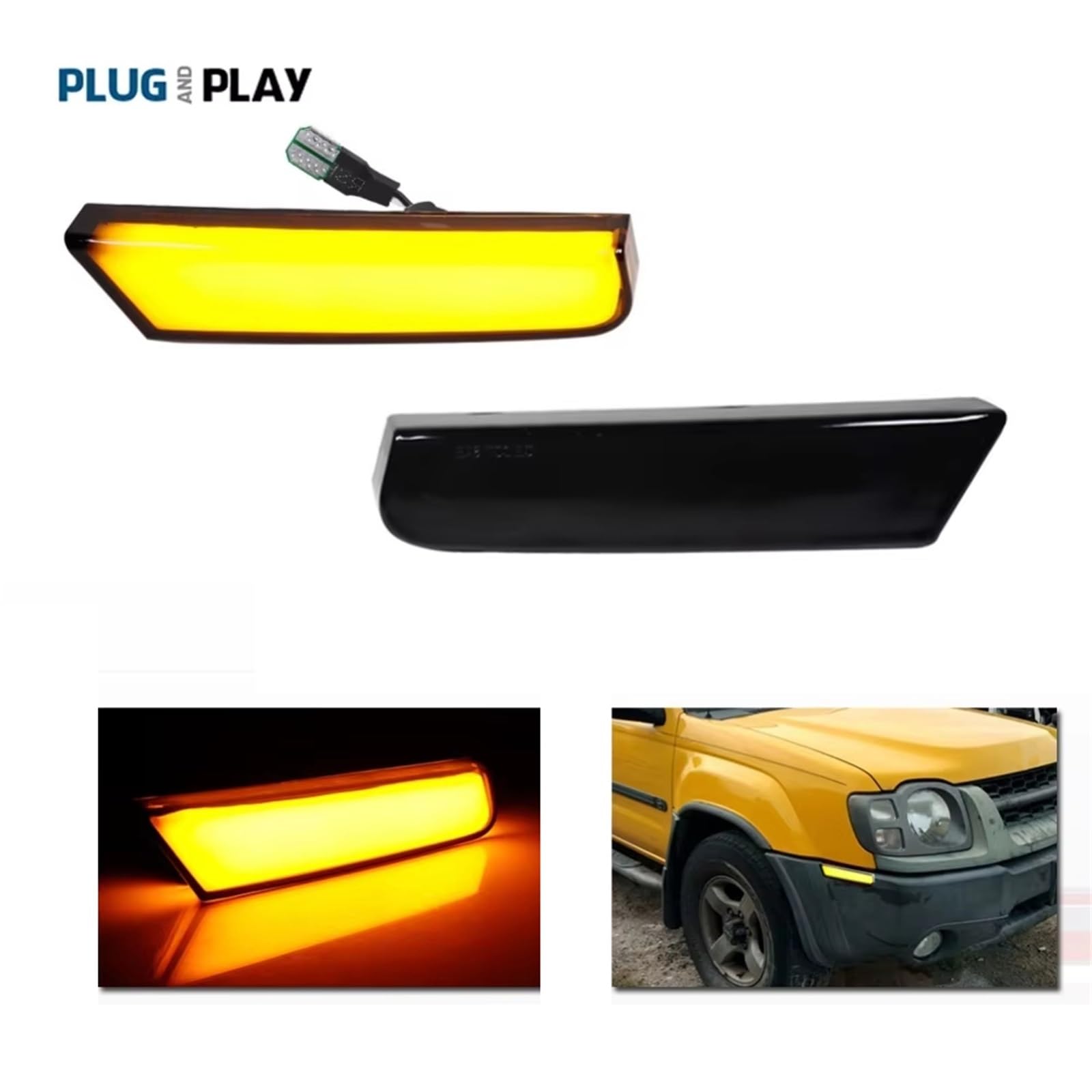 Indicatori Direzione Laterali Luci Segnalazione Laterali Paraurti Anteriore Auto LED Color Ambra Parcheggio 12V Per Nissan Per Xterra 2002 2003 2004