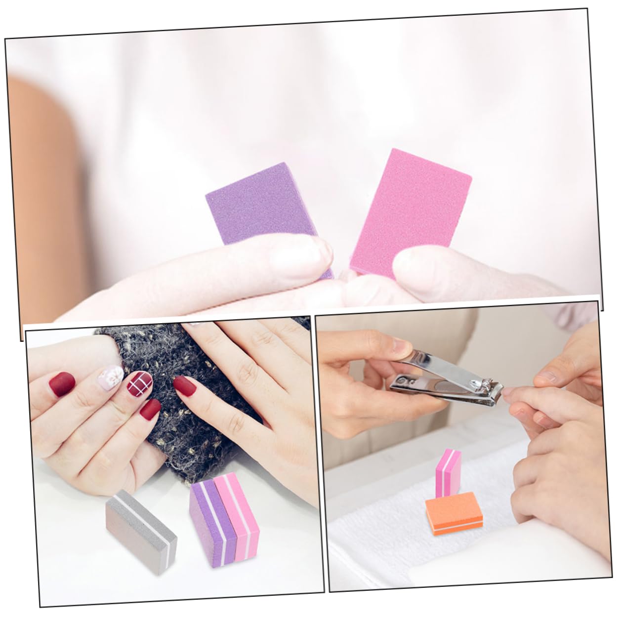 Ipetboom 400piezas Bloques De Esponja Para Manicura Limas De Uñas Doble Cara Para Pulido y Esmerilado Herramienta De Cuidado De Uñas y Duradera Para Uso Casa o Salón