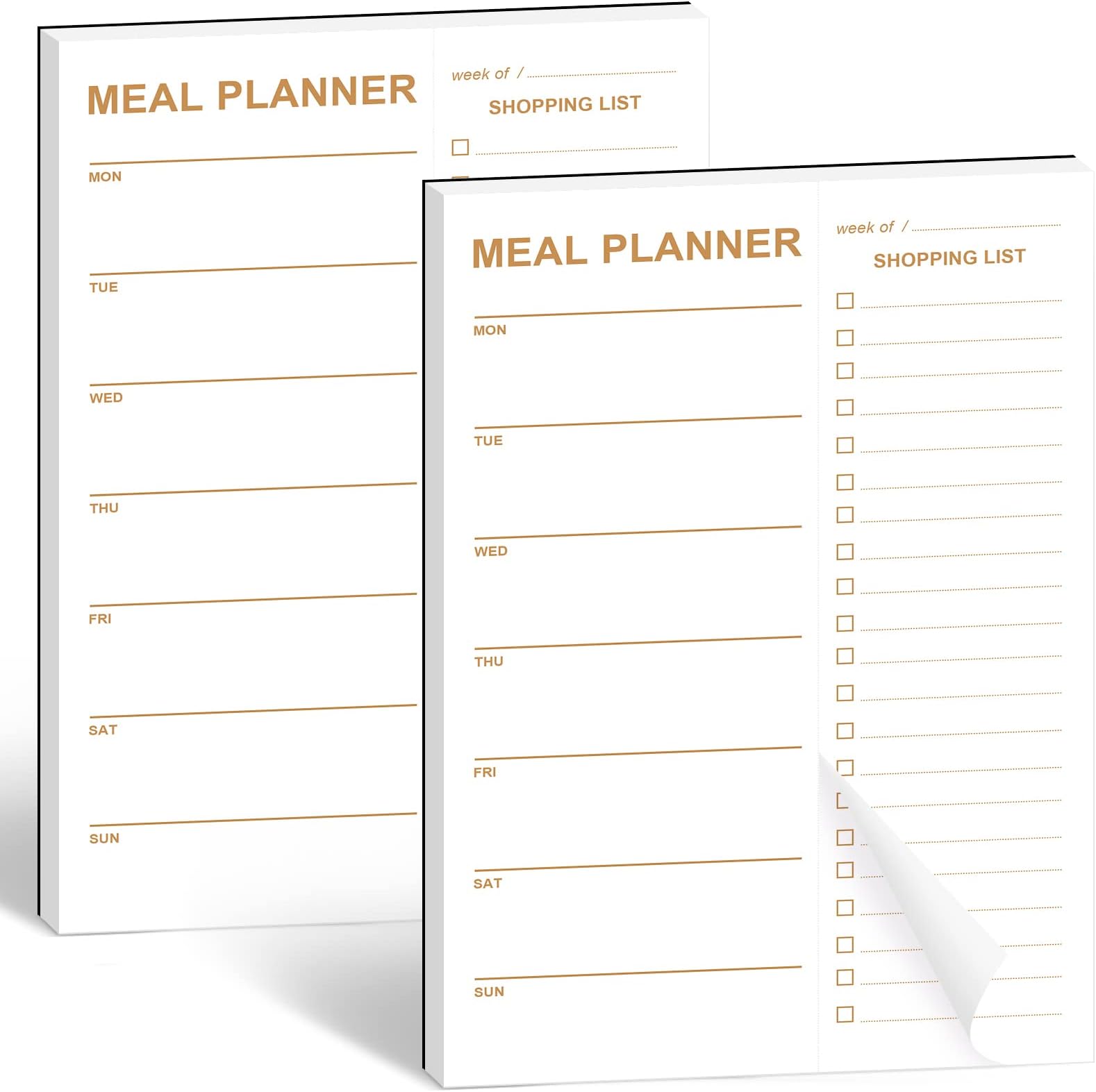 Joyberg Weekly Meal Planner Magnetic, 2 Pack Undated Tear-off Sheets Meal Planning Notepad, Magnetic Meal Planner for Refrigerator, Meal Planner and Grocery List