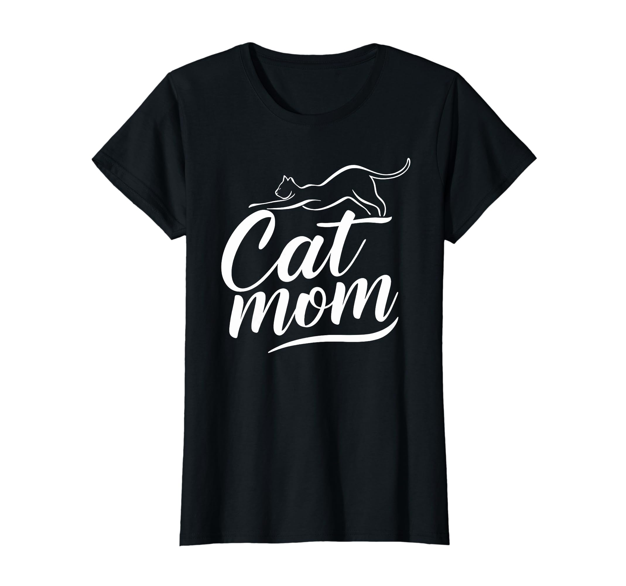 NiMo Cat Mom TeesCat Mom White Logo Design - T-Shirt