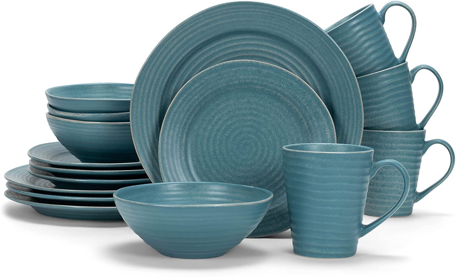 Porcelanowy zestaw zastawy stołowej, nowoczesna prążkowana ceramiczna zastawa stołowa do kuchni i jadalni