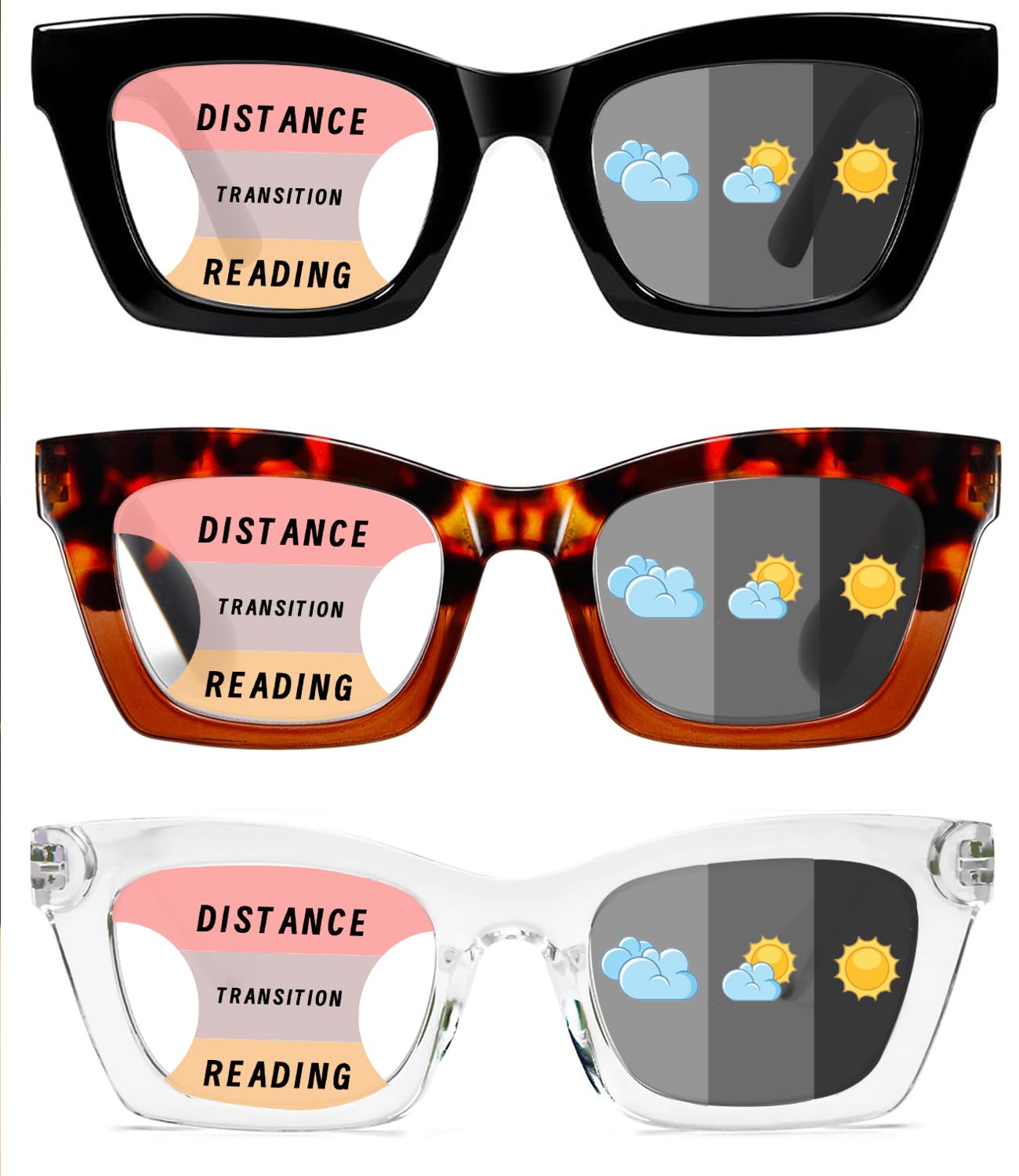 Hubeye Gafas de lectura para Mujeres de Moda Anteojos de lectura con Bisagra de resorte ultraligeras anti luz azul (Negro+Verde, 2.50) — view 10