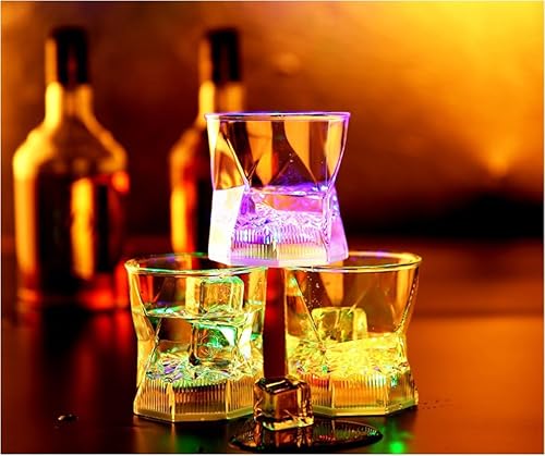 Miniatura 3 de Vasos de agua con luces LED multicolor activadas por líquido, vasos de agua actualizados de acrílico navideño, divertidos vasos de 10 onzas (juego
