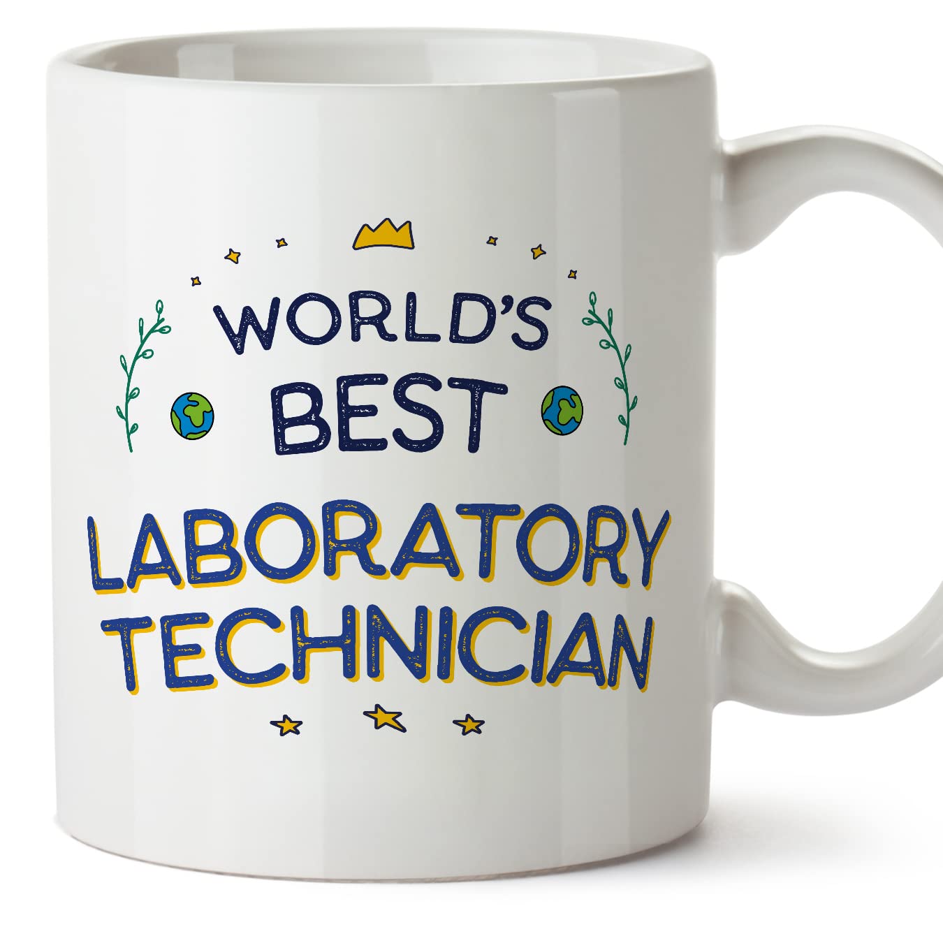 MUGFFINS Laboratory Technician Mug - in English - World's Best - Funny Gift for Colleagues - Ceramic 11oz Mug — image 1