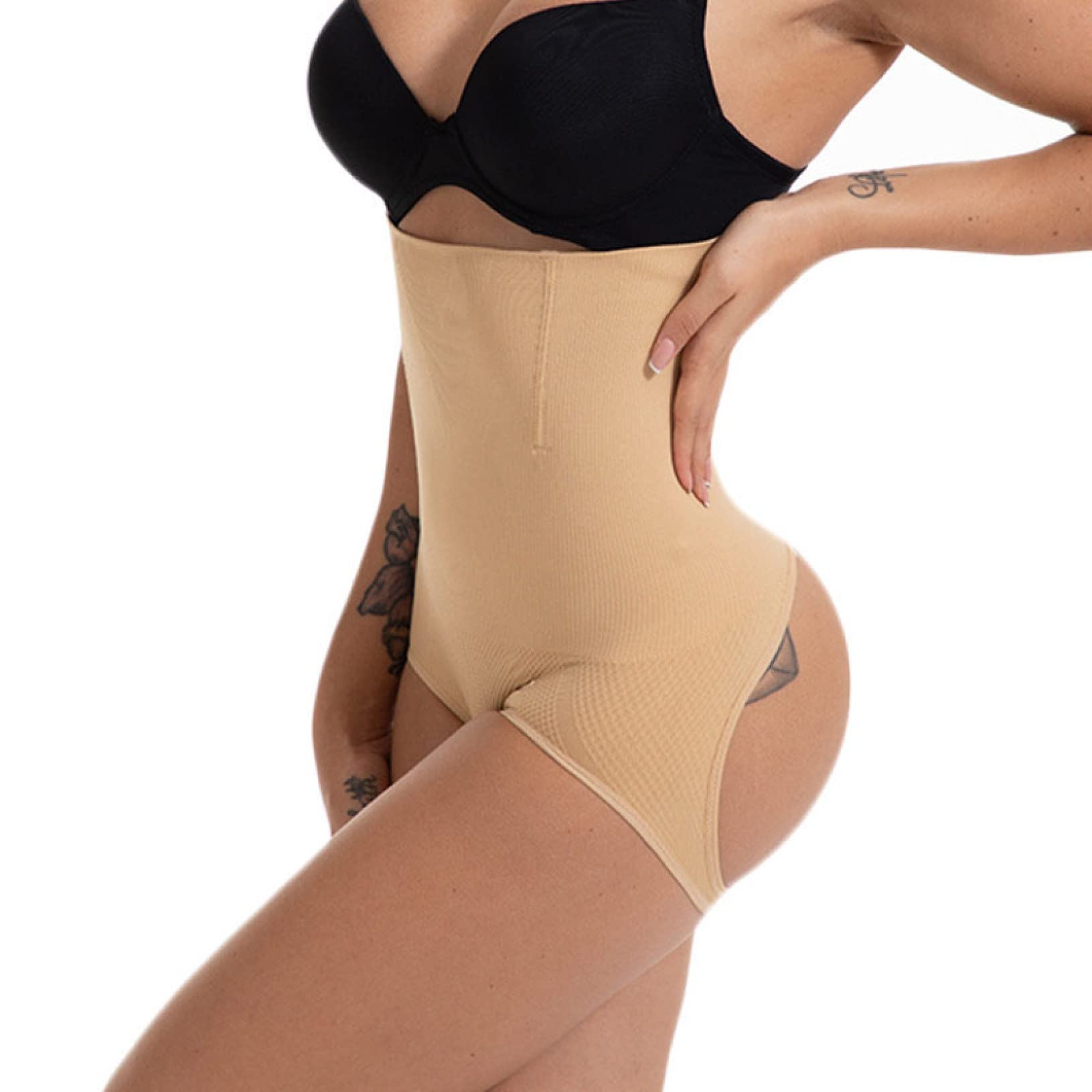 ISCBAFYX Body z funkcją treningu talii, push up, unoszą pośladki, figi wyszczuplają brzuch, spodenki modelują ze stali szydełkowej