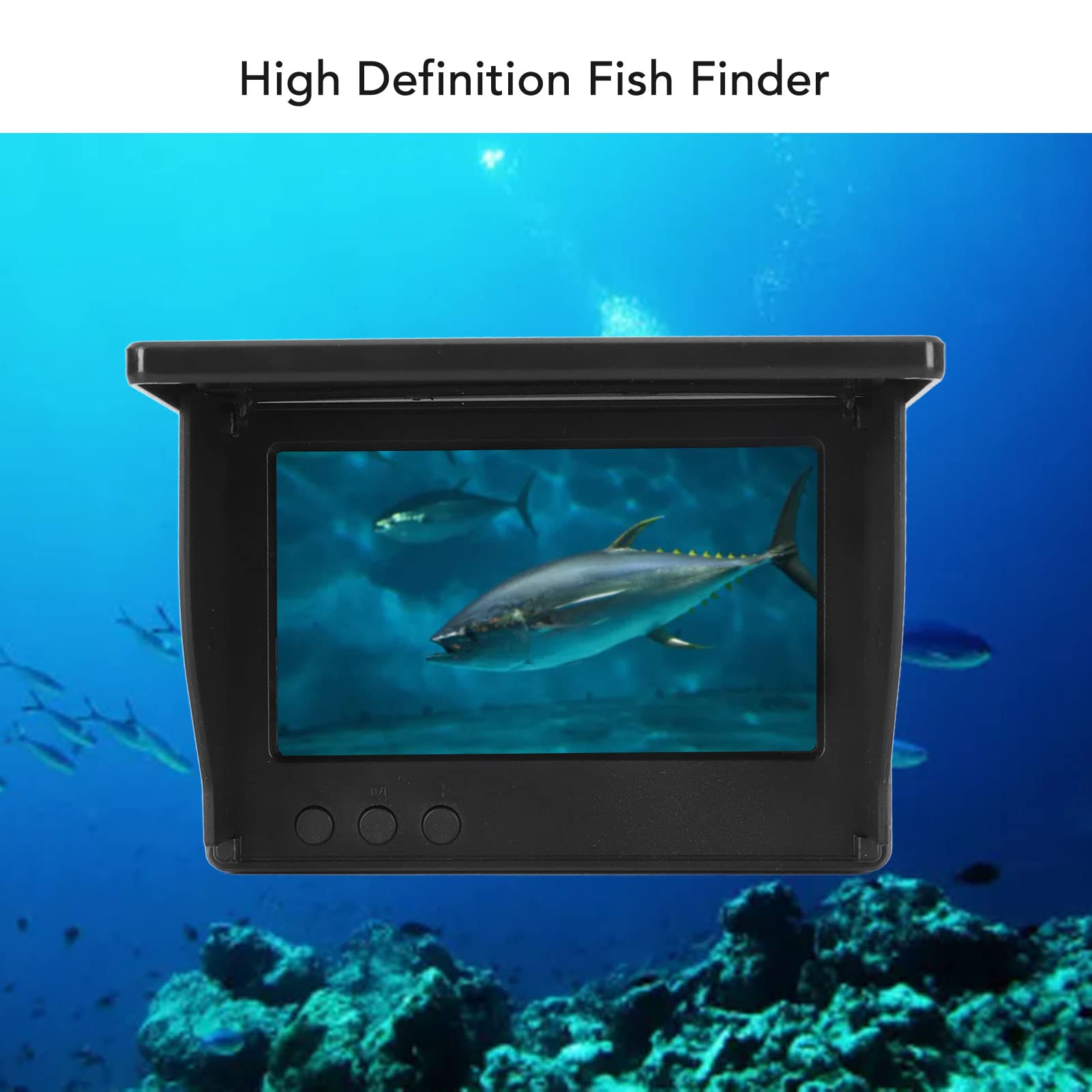Videocamera per la Pesca Subacquea, Fish Finder Monitor LCD da 4,3 Pollici Fotocamera Impermeabile 1000TVL Fotocamera Subacquea con Luci a LED IR, per Lake Sea Boat Kayak Ice (30 m / 98,43 piedi