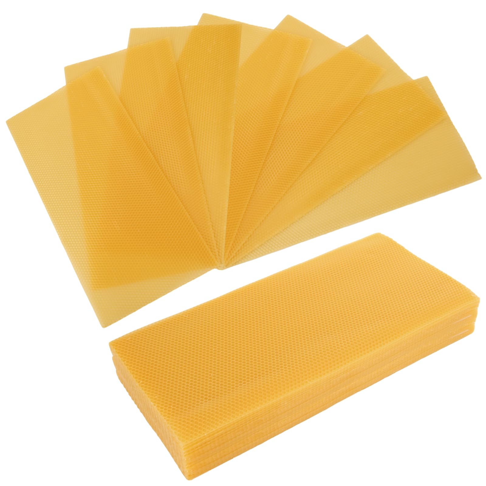 30 fogli di cera d'api 41,4 x 19,6 cm in cera naturale per alveare, nido d'api, cornice per miele, per cornici per api