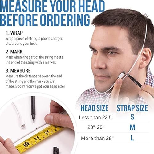 Aveela Anti Snoring Chin Strap For Cpap Users | Large | Keep Mouth Closed While Sleeping | Adjustable Premium Snore Stopper Head Strap For Men And Women | Itch-Free Material For Uninterrupted Sleep #TOP4