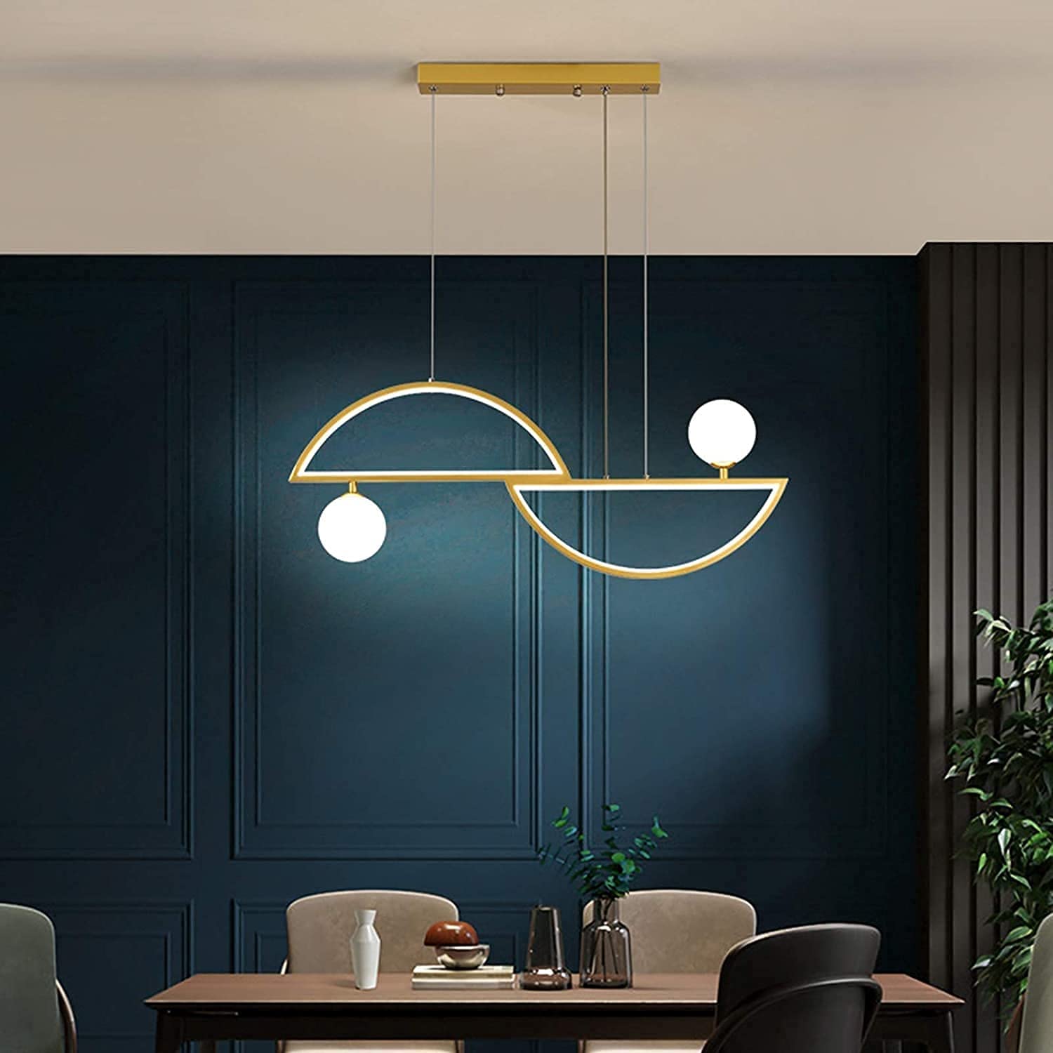 Lampe à suspension LED 48W dimmable CNCNSH lustre acrylique - 8