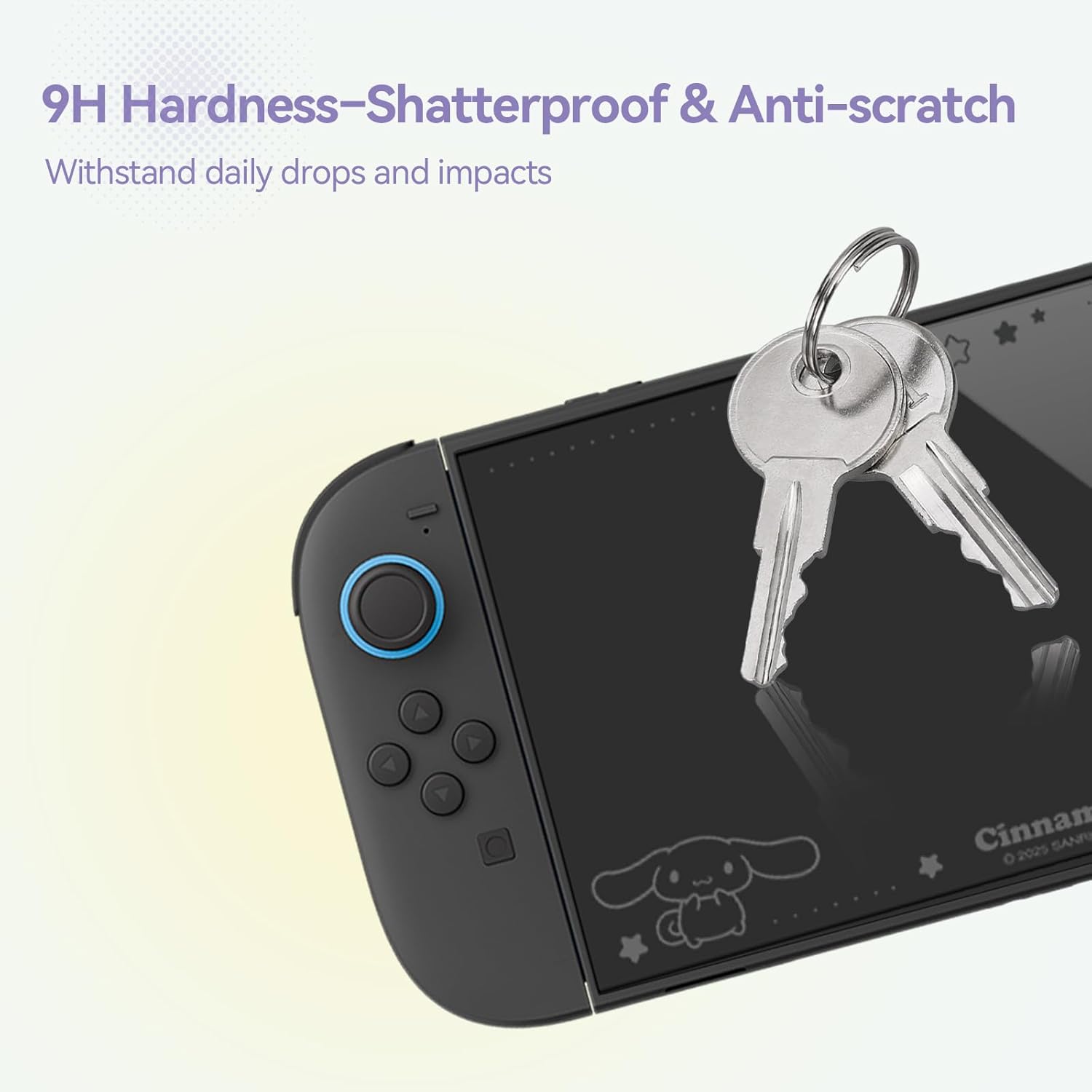 Screen Protector Compatible with Switch 2, High-Alumina Tempered Glass with Hidden Pattern Visible When Screen Off - 9H Hardness Anti-Scratch, Bubble-Free Installation Kit, Ultra HD Clear 1 Pack - DEG - Image 3