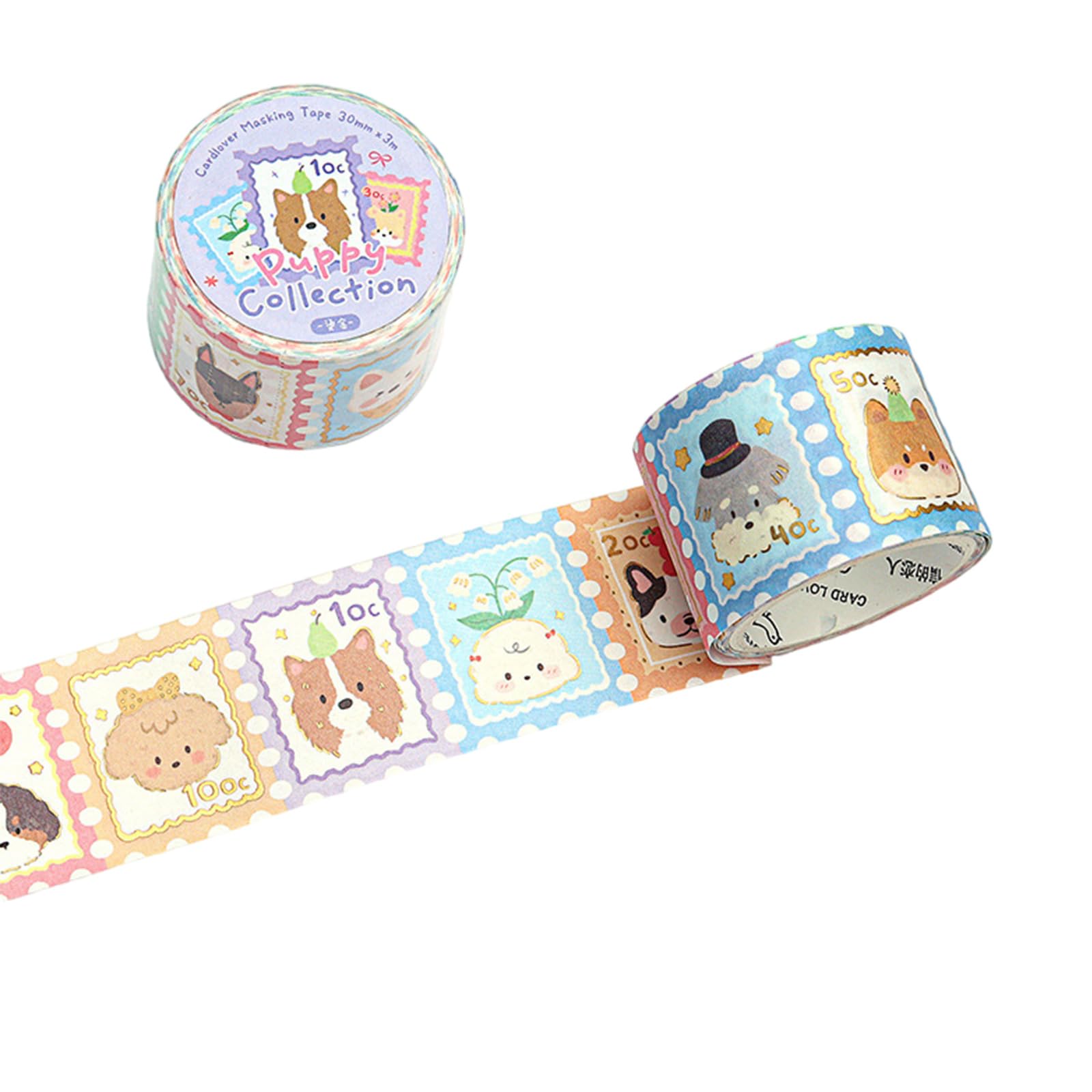 Xjdzineq Aesthetic Tape Cartoon Animal Decorative Scrapbooking Decoration for Scrapbook Journal Photo Album 3cmX3Meter Adhesive