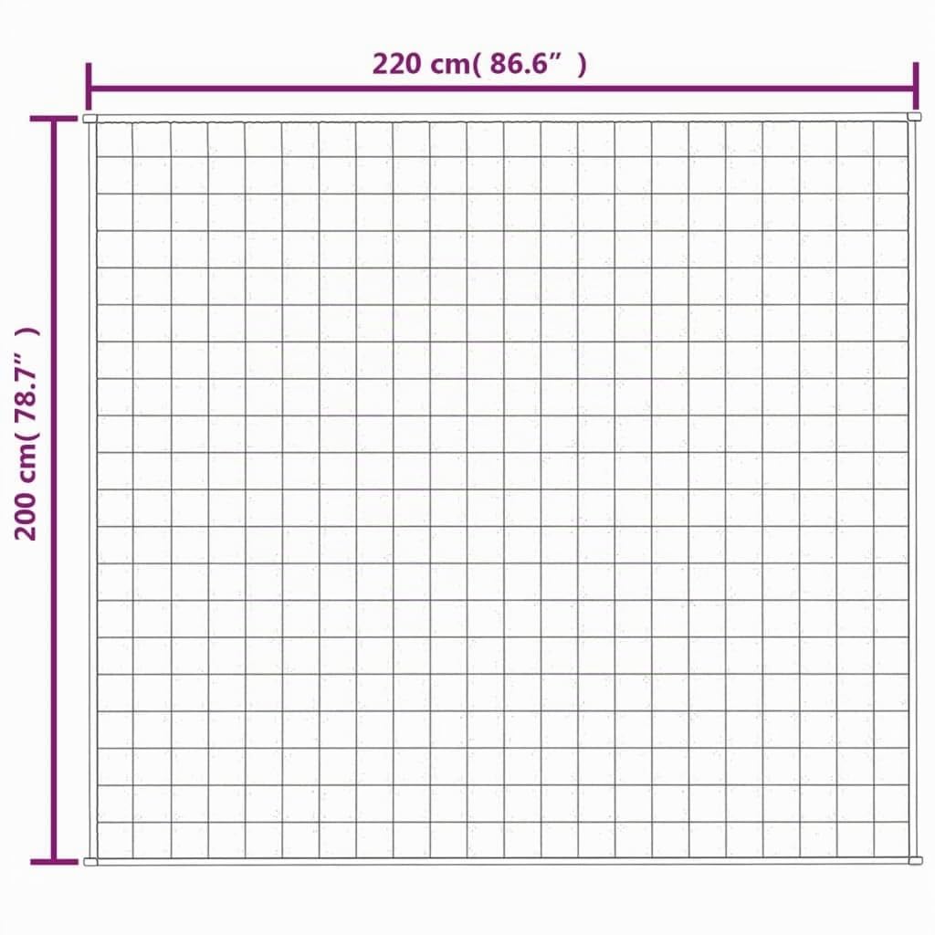 vidaXL Manta con Peso Tela Gris 200x220 cm 13 kg
