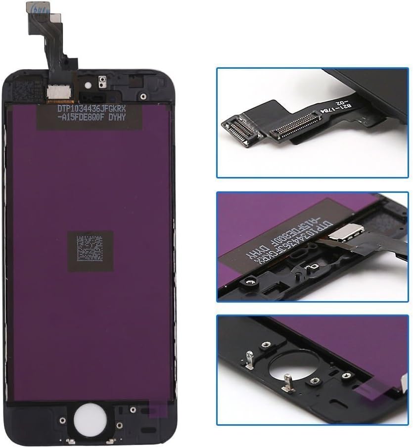 Screen Replacement Screen with Digitizer Assembly Display for iPhone 5C Black with Tools