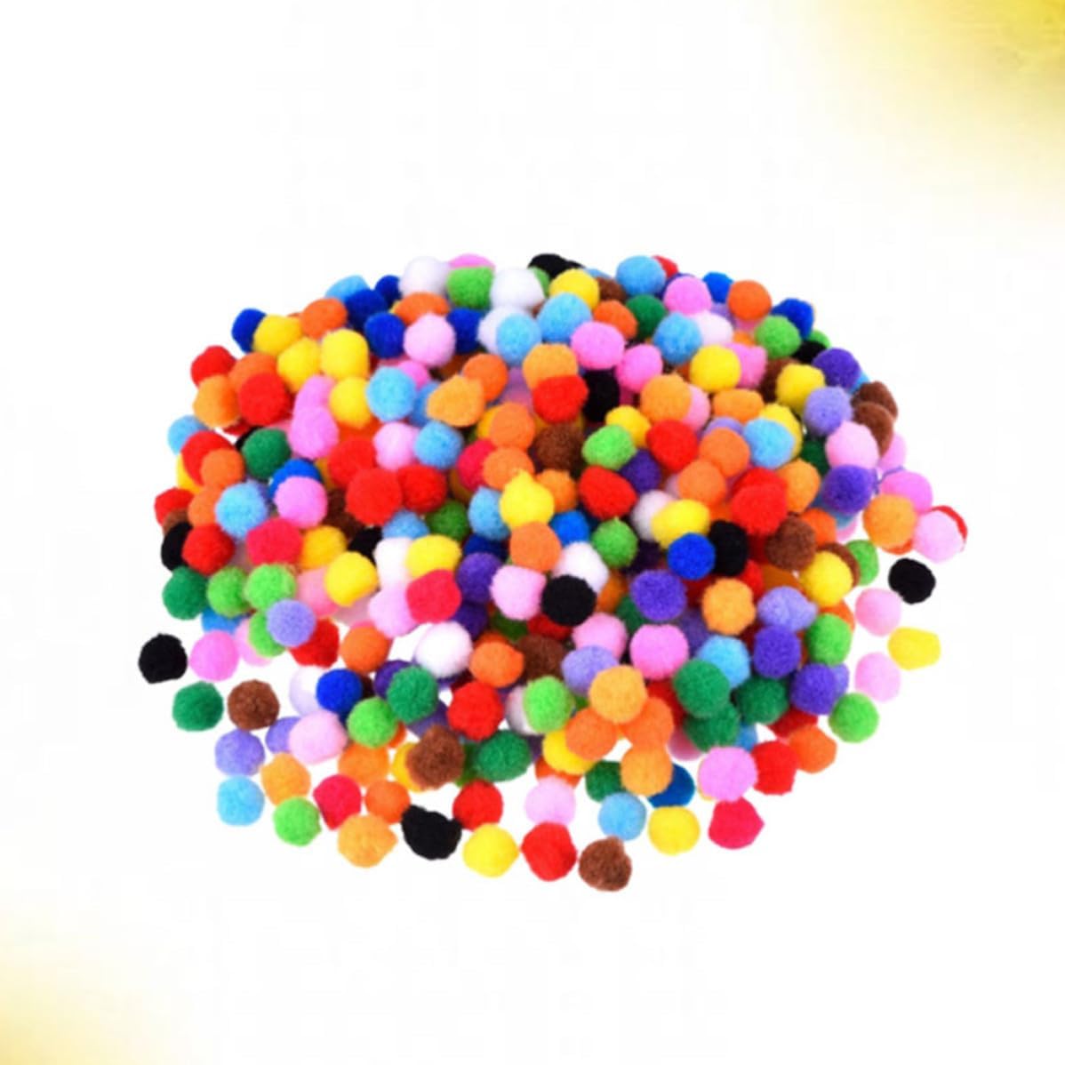 MUSISALY 500pcs 30mm Colorful Elastic Plush Balls High Elastic Polyester DIY Material for Hat Scarf Accessories Creative Craft Supplies for Home and Making Car or Bag Charms Random Color