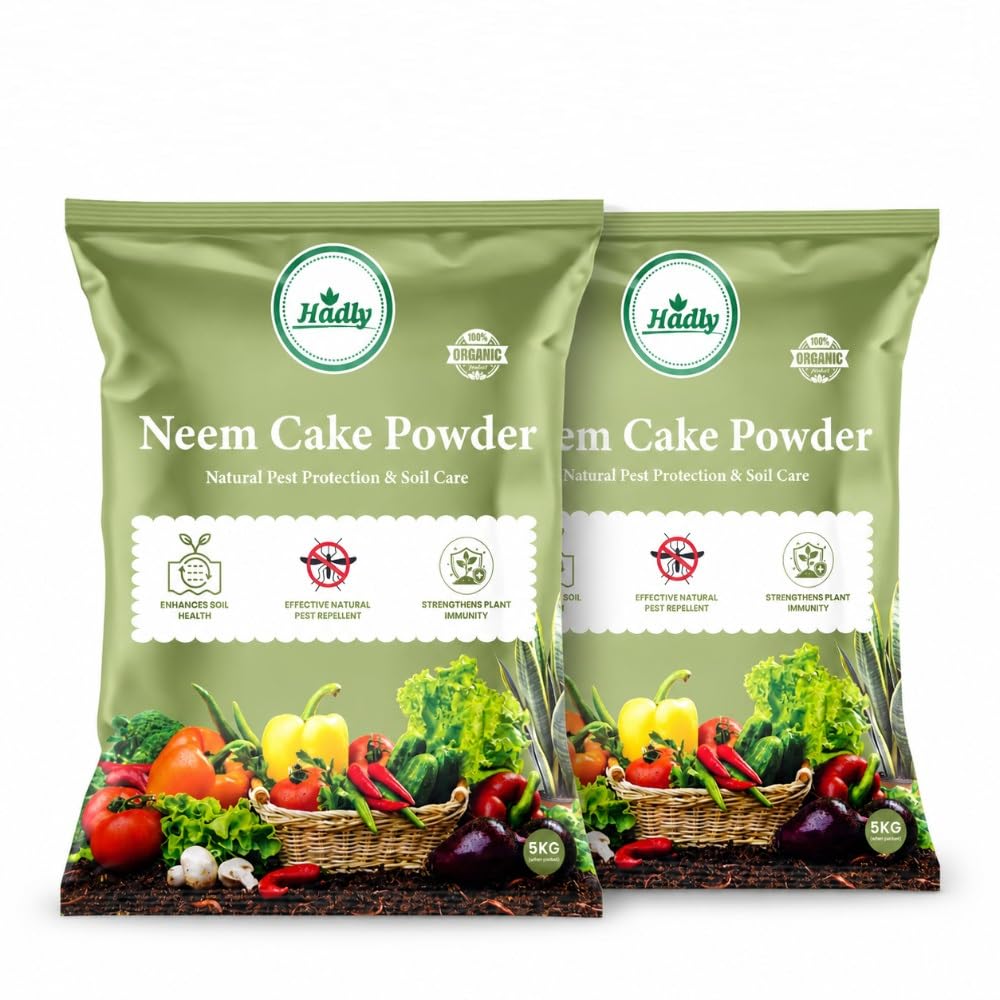 Neem Cake Powder Organic Fertilizer for Plants 10 Kg | Natural Neem Seed Cake Manure | Soil Pest Control & Nitrogen Plant Food | For Vegetables, Indoor Plants, Terrace Garden & Organic Gardening-image-40