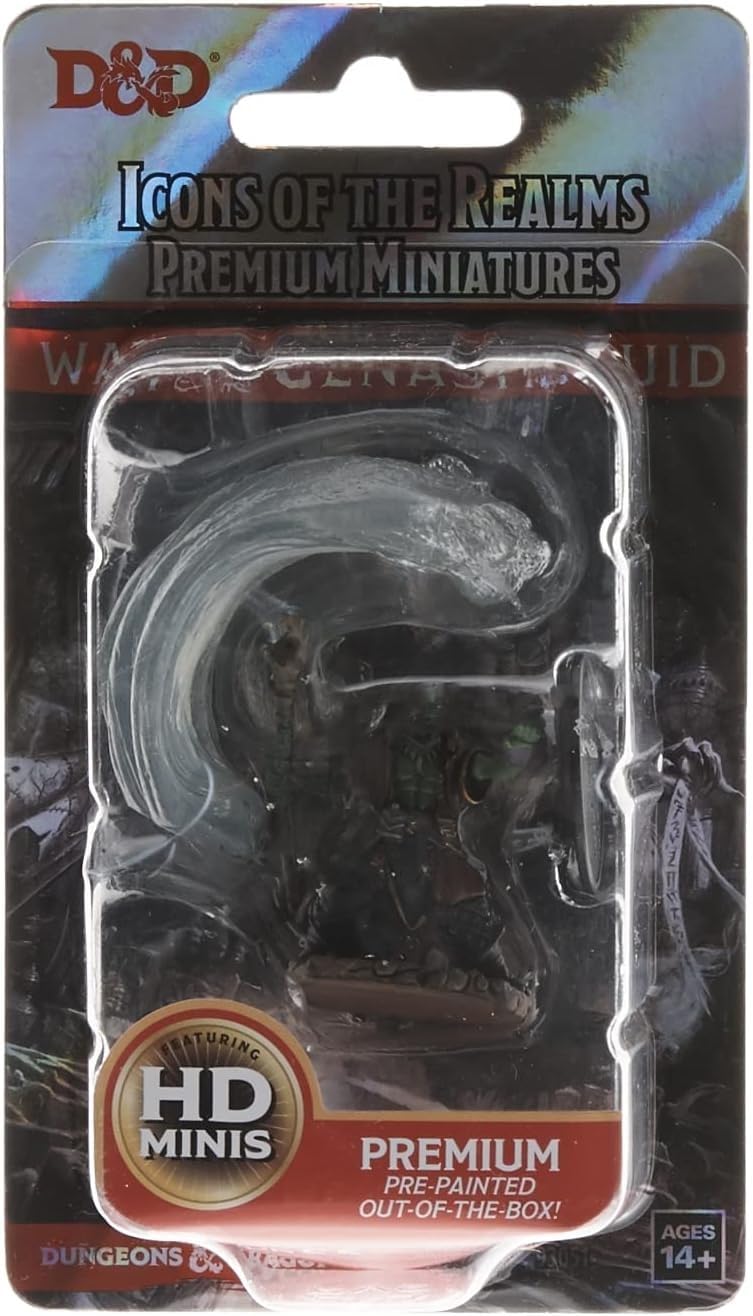 WizKids D&D Minis: Icons of The Realms Figuras Premium: Wave 6: Water Genasi Druid Male - Miniatura prepintada de Dungeons and Dragons Compatible con Otros Juegos de rol de Mesa DND TTRPG, Multicolor