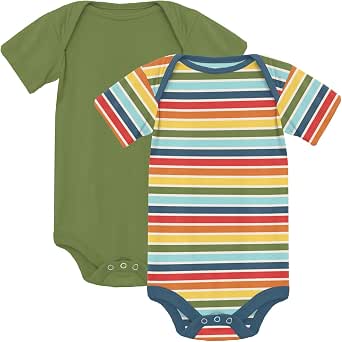 Kickee Pants Bamboo Boy's Solid Short Sleeve One Piece - Bark Kickee Pants Bamboo Boy's Solid Short Sleeve One Piece - Bark