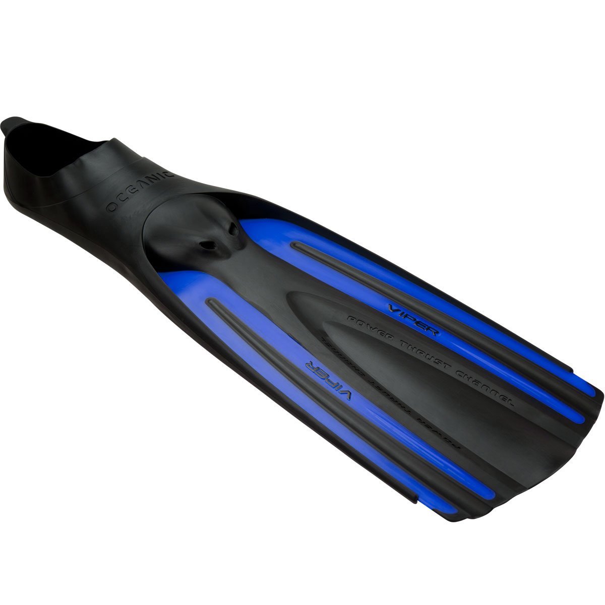 Oceanic Viper Full Foot Dive Fins, Blue, 2X-Small 3-4